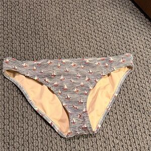 J. Crew Sailboat Patterned Striped Bikini Swim Bottoms